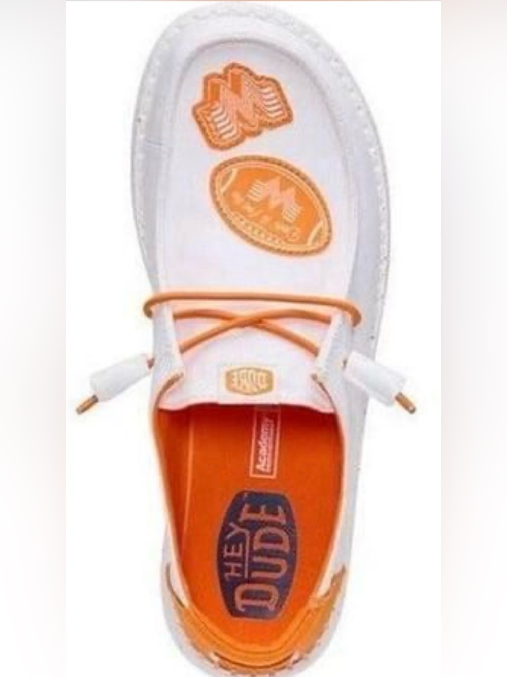 Hey Dude Wendy Whataburger Shoes Womens 6 White Orange NEW